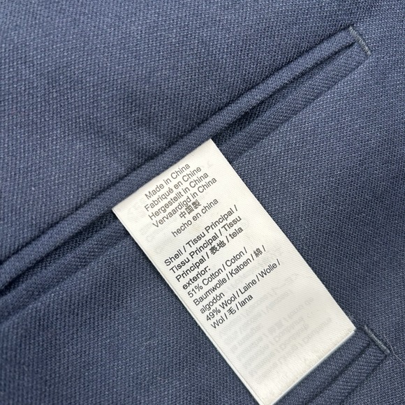 J.Crew Ludlow Blazer Mens 42L Blue British Moon Cloth Unstructured Sport Coat - Picture 9 of 10